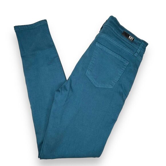 New KUT FROM THE KLOTH High Rise Mia Toothpick Skinny Jeans 8 Ocean Blue Jeans - Picture 15 of 16